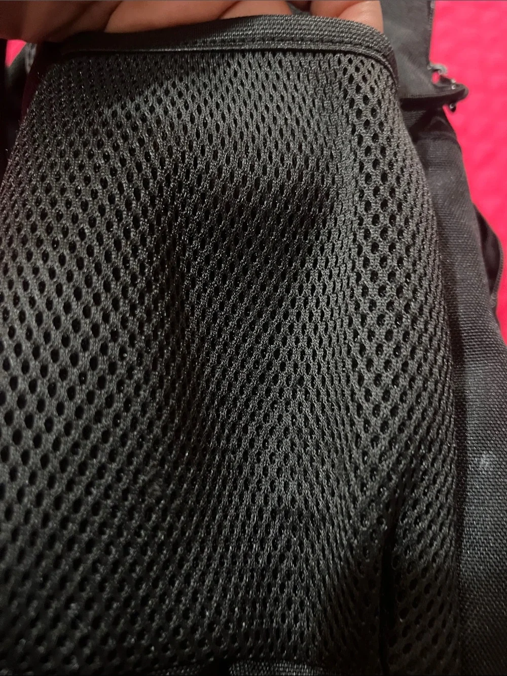 Classic Black Everyday Backpack with Leather Accent